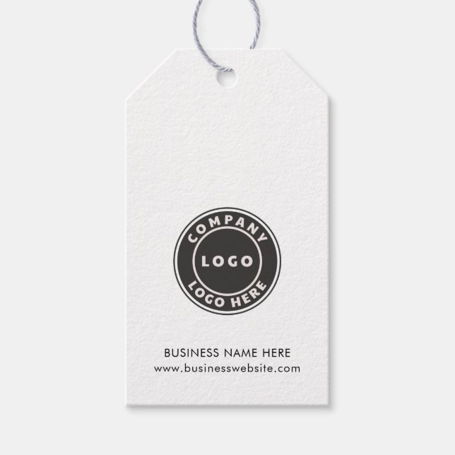 Étiquettes-cadeau Logo d'entreprise Promotion simple (Devant)
