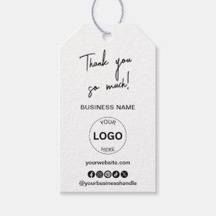 Étiquettes-cadeau Logo d'entreprise Qr Code Hang Tags Revoir