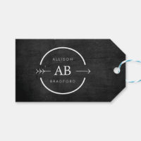 LOGO HIP & EDGY MONOGRAM avec FLÈCHE sur BOIS NOIR