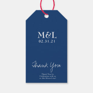 Étiquettes-cadeau Logo minimaliste de Mariage Merci