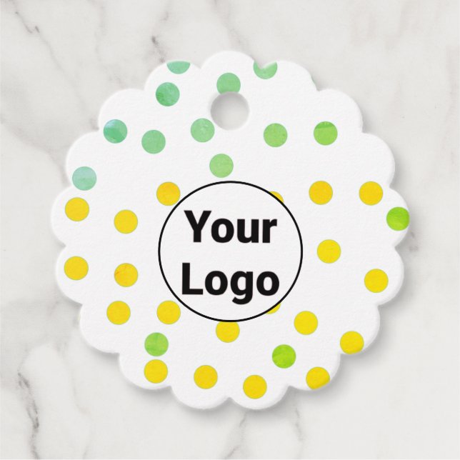 Étiquettes Cadeau Logo personnalisé simple et élégant ici société (Devant)