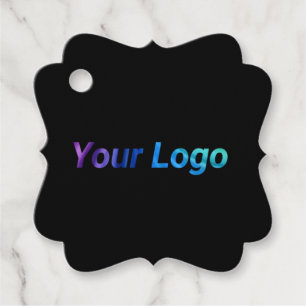 Étiquettes Cadeau Logo personnalisé simple et élégant ici société g
