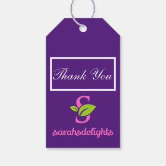 Étiquettes-cadeau Logo pourpre