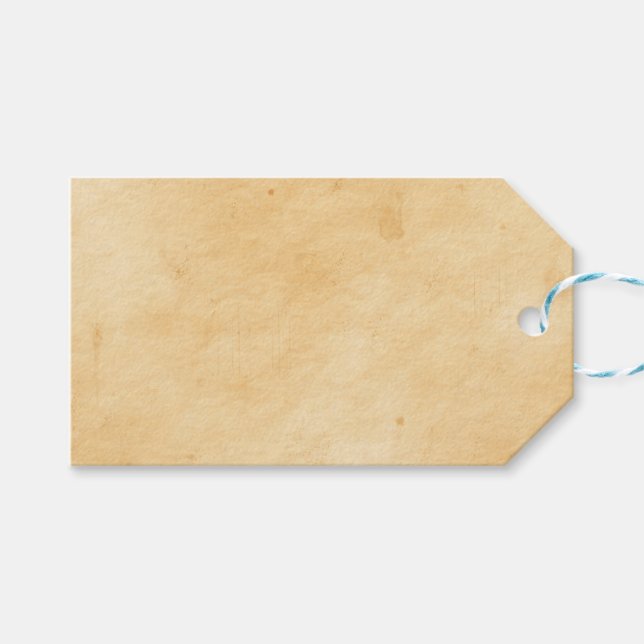 Étiquettes-cadeau Look Old Parchment Background (Devant (Horizontal))
