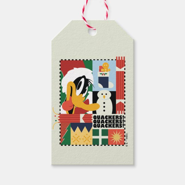 Étiquettes-cadeau LOONEY TUNES™ DAFFY DUCK™ Vacances (Devant)