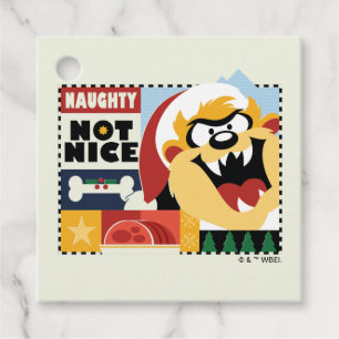 Étiquettes Cadeau LOONEY TUNES™ TAZ™ Naughty Not Nice