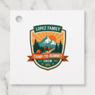 Étiquettes Cadeau Lopez Family Camp-To-Summit Crew Vintage Randonnée