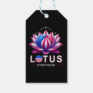 Étiquettes-cadeau Lotus pour Potus Kamala Harris tendance Lotus Potu