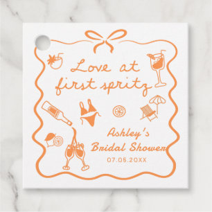 Étiquettes Cadeau Love at First Spritz Fête des mariées Favoriser Ta