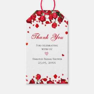 Étiquettes-cadeau Love Bloom Fleurs vertes rouges roses audacieuse