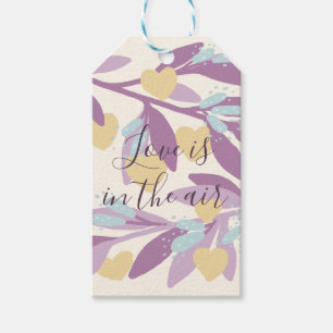 Étiquettes-cadeau Love Hearts Branches Valentine Fleurs Vacances