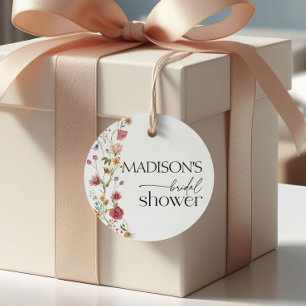 Étiquettes Cadeau Love In Bloom, Réception de Mariage Wildflower