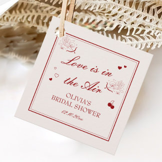 Étiquettes Cadeau Love is in the Air Valentine Bridal Shower