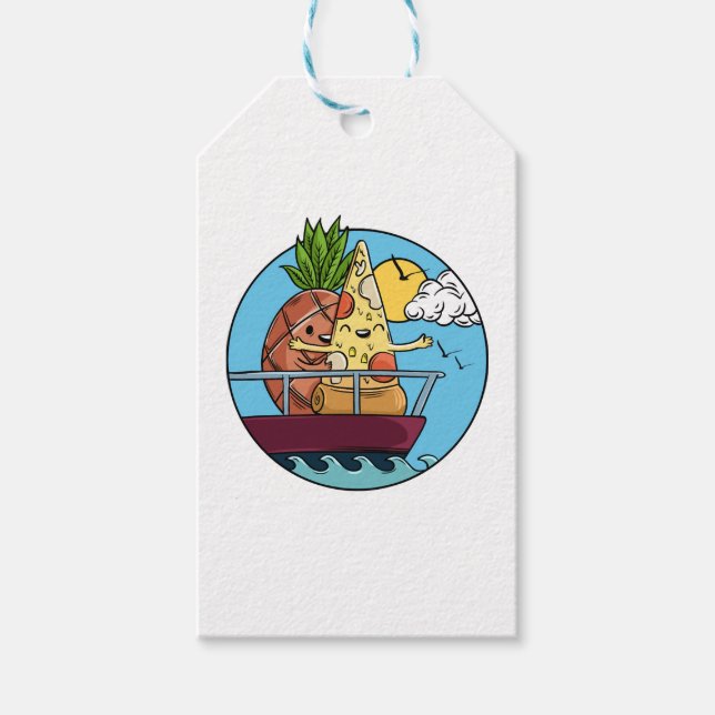 Étiquettes-cadeau Love Is Love Pineapple Pizza Valentines Day Foodie (Devant)