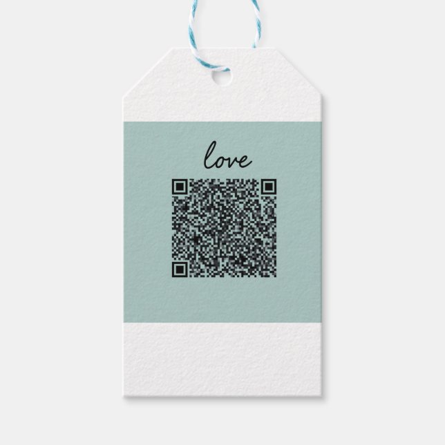 Étiquettes-cadeau Love QR Code (Devant)
