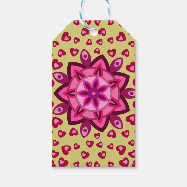 ÉTIQUETTES-CADEAU LOVE VALENTINE, DON DE FÊTE D'ANNIVERSAIRE AVEC LE (Devant)