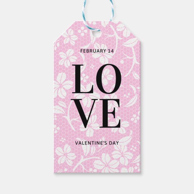 Étiquettes-cadeau LOVE Valentine's Day (Devant)