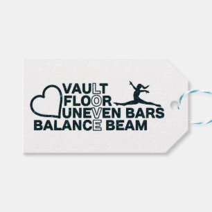 Étiquettes-cadeau Love Vault plancher Barres non-neven Balance poutr