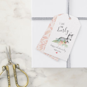 Étiquettes-cadeau Love You Deerly Kids Classroom Valentines Party