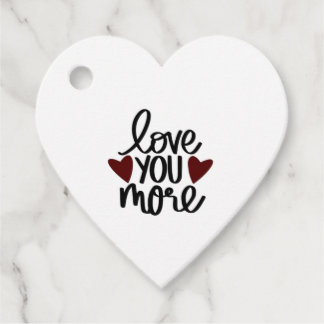 Étiquettes Cadeau Love You More Conception Minimale Sincère