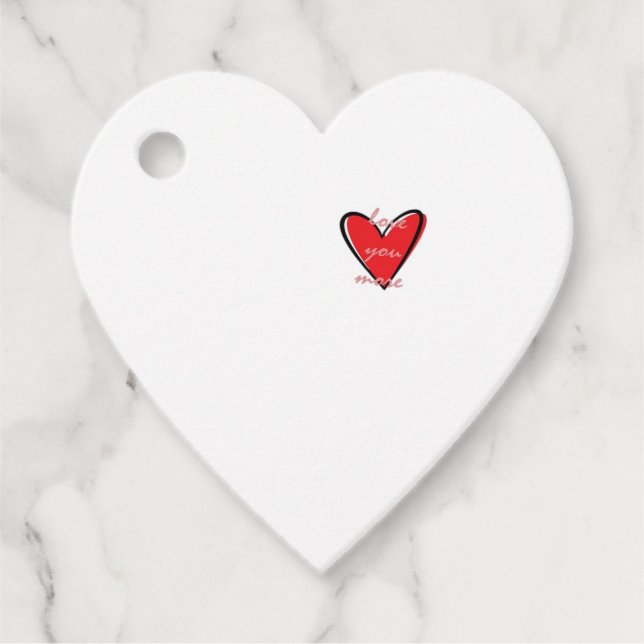 Étiquettes Cadeau Love You More Creative Minimal Style  (Devant)