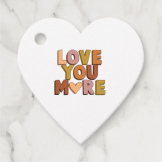 Étiquettes Cadeau Love You More Minimal Romantic Style 