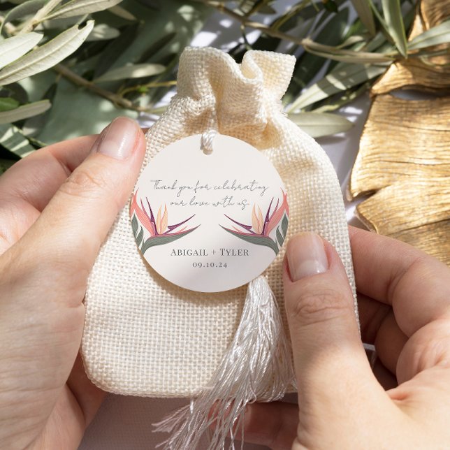 Étiquettes Cadeau Lovebirds au Paradis (Créateur téléchargé)