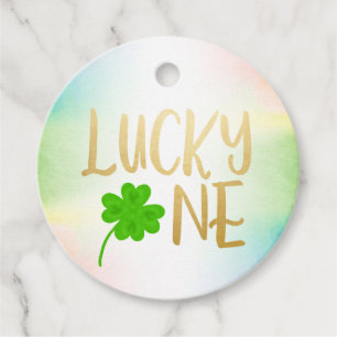 Étiquettes Cadeau Lucky un shamrock de la St. Patricks Day