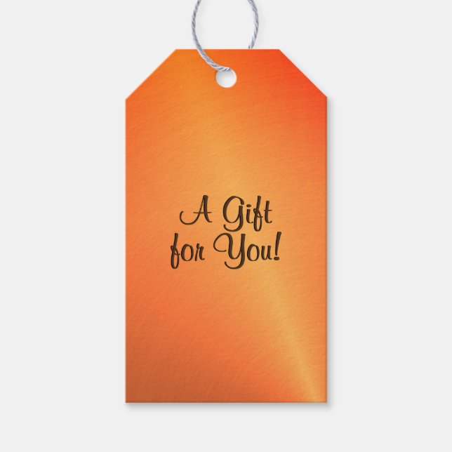 Étiquettes-cadeau Lueur Rouille Orange (Devant)