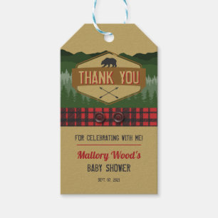 Étiquettes-cadeau Lumberjack Rustic Woodland Baby shower Favoriser l