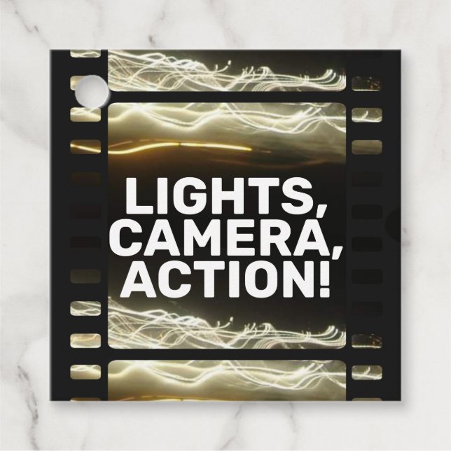 ÉTIQUETTES CADEAU LUMIÈRE, APPAREIL PHOTO, ACTION ! (Devant)