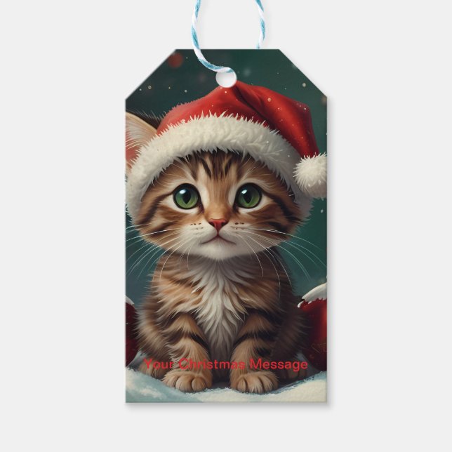 Étiquettes-cadeau Lumière de Noël enchantée (Devant)