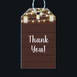 Étiquettes-cadeau Lumières Brown en bois et cordes Pays Rustic Sweet<br><div class="desc">Éléments correspondants disponibles</div>
