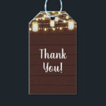 Étiquettes-cadeau Lumières Brown en bois et cordes Pays Rustic Sweet<br><div class="desc">Éléments correspondants disponibles</div>
