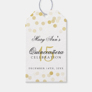 Étiquettes-cadeau Lumières de la Parties scintillant d'huile d'or Qu