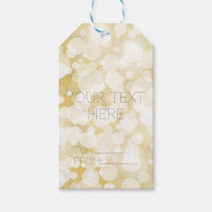 Étiquettes-cadeau Lumières dorées Or Glam Moderne Glam Faveur de fêt