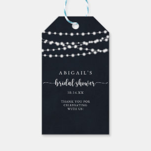 Étiquettes-cadeau Lumières Guirlandes Rustiques Baby Shower 