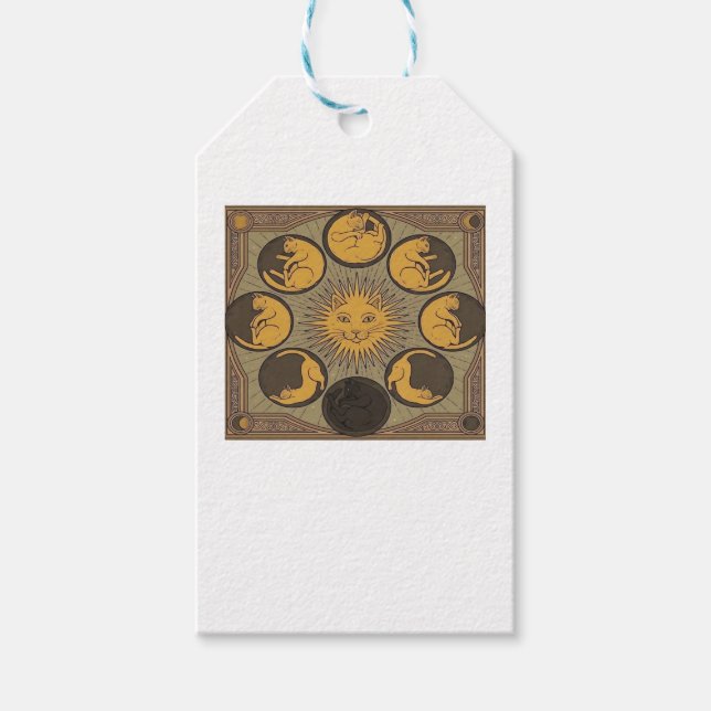 Étiquettes-cadeau Lune Classique Whimsigoth (Devant)