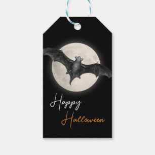 Étiquettes-cadeau Lune et Chauve-Souris Joyeux Halloween