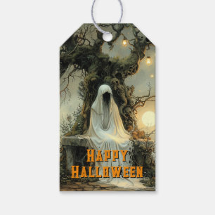 Étiquettes-cadeau Lune Haunt - Un accueil glacé pour Halloween