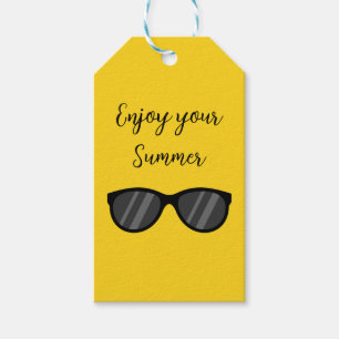 Étiquettes-cadeau Lunettes de soleil de dessin cool Ajouter du tex