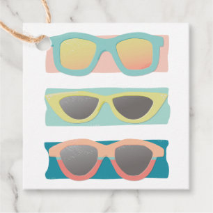 Étiquettes Cadeau Lunettes de soleil d'été Trio Coral