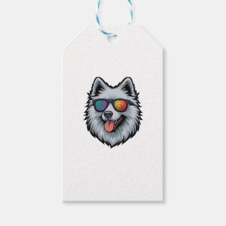 Étiquettes-cadeau Lunettes de soleil pour chien Montagne Coucher de