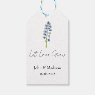 Étiquettes-cadeau Lupine Laissez l'amour grandir semence de mariage 