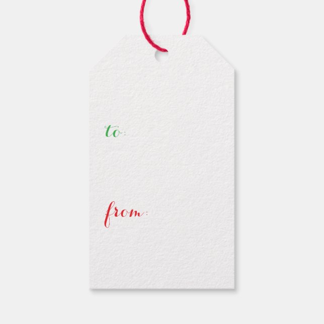 Étiquettes-cadeau Lutin  (Dos)