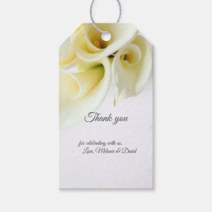 Étiquettes-cadeau Lys Calla avec espace texte