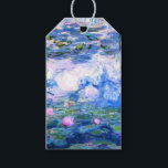 Étiquettes-cadeau Lys d'eau rose Monet<br><div class="desc">Une étiquette cadeau Monet nénuphars rose avec de belles nénuphars roses flottant dans un étang bleu calme avec des nénuphars. Un grand cadeau Monet pour les amateurs d'impressionnisme et d'art français. Impressionnisme nature serein avec de belles fleurs et paysage d'étang pittoresque.</div>