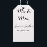 Étiquettes-cadeau M. et Mme ajoutent le nom est. Date année couple m<br><div class="desc">Pour les amoureux comme nous</div>