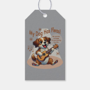 Étiquettes-cadeau Ma chanson d'accordage de ukulélé Mon chien a des 
