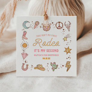 Étiquettes Cadeau Ma deuxième fête d'anniversaire de rodéo Western C